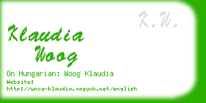 klaudia woog business card